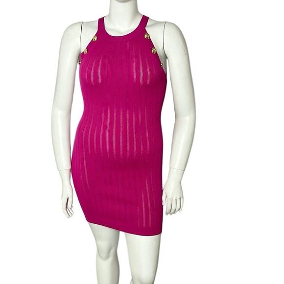NWT Sincerely Jules Ribbed Knit Pink Bodycon Dress - Picture 1 of 5